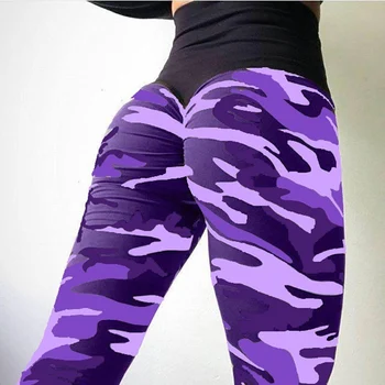 2018 Ženy Camo Print Leggings Dámské Vysokým Pasem Push Up Legíny Pohodlné Cvičení Vojenské Maskovací Kalhoty Fitness Legging
