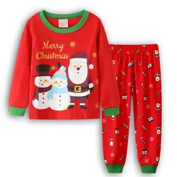 2020 Chlapci Vánoční Pyžama Pijama Infantil Dívky Santa Pjs Gecelik Koszula Nocna Pyžama Děti Animais Dinosaurios Pyžamový Set