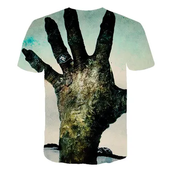2020 Nejnovější t tričko Pánské Skull t-shirt 3D Tištěné Teroru film T-košile Muži Ženy Ležérní Tričko Hip hop Tričko Street Tee Tops