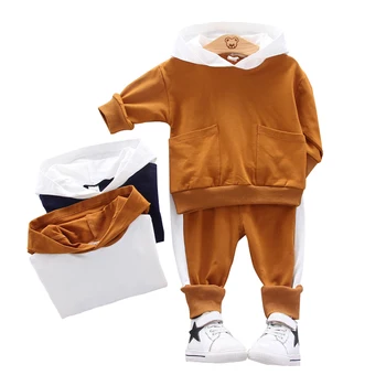 2020 Nový Podzimní Zimní Dětské Oblečení s kapucí módní sady batole Dítě Chlapci Dívky oblečení 2ks babys Obleky, kojenecké Oblečení