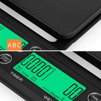 2020 Nový Protable 3KG/5KG Digitální Překapávané Kávy Měřítku S Časovačem LCD Elektronické Kuchyňské Váhy 0,1 g