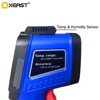 2020 rychlé dodání XEAST XE-27 měření lidské tělesné teploty, vlhkosti, infračervené kamery, 3 v 1 multi-účel LCD displej