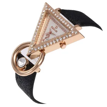 2020 Ženy Hodinky Kreativní Luxusní Drahokamu Trojúhelník Dial Matné Popruh Dámské Náramkové Hodinky Módní Quartz Hodinky Relojes Mujer