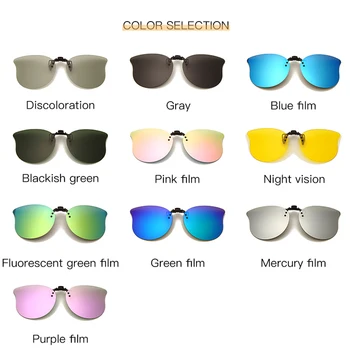 2021 Nové Polarizované Sluneční Brýle Muži Klip Na Brýle Pro Noční Vidění Řidičské Brýle, Ženy Flip Up Lens Brýle Příslušenství