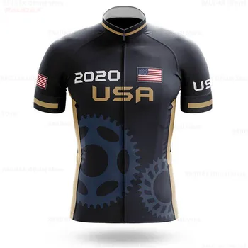 2021 Nové Černé jízda na Kole Dres USA Letní Závodní Lebky Cyklistické Oblečení Krátký Rukáv Mtb Bike Jersey Tričko Maillot Ciclismo