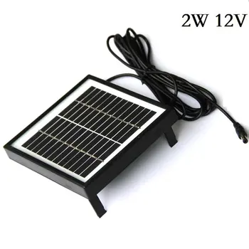 2W 12V polykrystalický solární panel laminát, skleněný panel s hraniční DC3M kabel solární zahradní panelu
