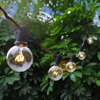 3.15/7.65 M Světlo String G40 Globe Žárovky Víla Věnec Vánoční Svatební Venkovní Vodotěsné Zahrada Patio String Světla, Výzdoba