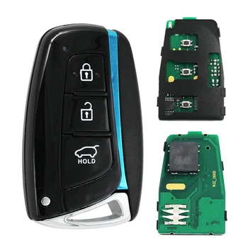 3 Tlačítka Smart Auto Klíče Klíče Dálkového ovládání centrálního zamykání 433MHz ID46 Čip pro Hyundai Santa Fe 2012 - FCC ID 95440 2W500 Uncut Blade