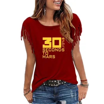 30 Seconds to Mars Ženy T Košile Kapela T-shirt Bavlna Rock 30STM Ženy T-shirt Topy