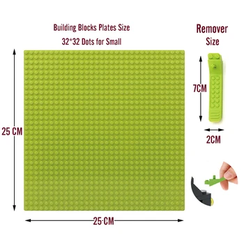 32*32 Bodů Klasické Plastové Bloky Základní Desky Značky Malá Velikost DIY Cihly základové desky Stavebnictví Stavební Hračky Pro Děti
