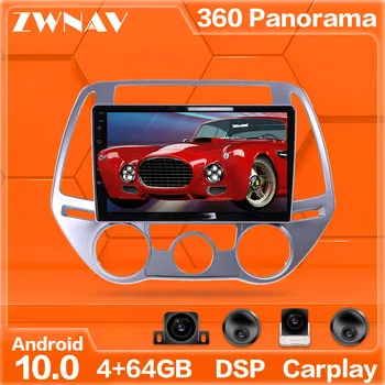 360 Kamery Android 10 systém Auto Multimediální Přehrávač Pro Hyundai I20 2008-GPS Navi Rádio stereo IPS Dotykový displej hlavní jednotky