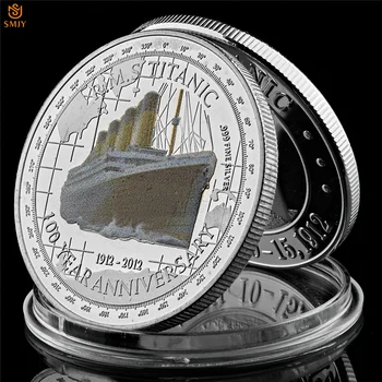 3ks/set 40 mm Euro RMS Titanic, Olympic-třída Výletní Loď Crash Trasy Zlato/Stříbro Alžběta II. výzva Mince Sada Kolekce