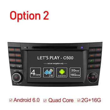4G SIM LTE Android 6.0 Octa 8 Core 1024*600 Auto DVD Přehrávač pro Mercedes E Class W211 W209 W219 WIFI, Rádio, GPS, 2GB RAM, 32GB ROM