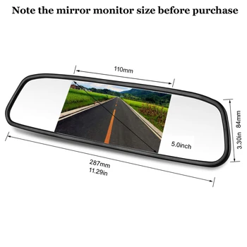 5.0 Palcový TFT LCD Barevný Auto Zadní Pohled Zrcadlo Sledovat Video, DVD Přehrávač, Auto Audio, Auto, Auto Reverse Kamera