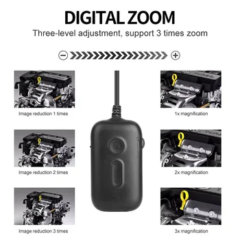 5,5 mm 1080P HD Inspekční Kamera 3X Zoom Bezdrátový Endoskop Fotoaparát 2MP Semi-Rigidní Had Fotoaparát Pro Kontrolu Motoru Kanalizace