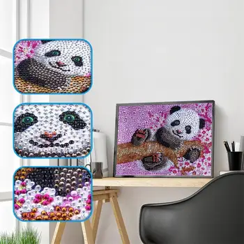 5D DIY Plný Vrták Speciální Diamantový Malování Panda Cross Stitch Mozaika Wall Art Home Dekor