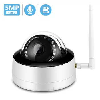 5MP Wi-fi IP Kamera, Upozornění E-mailem P2P Infračervené Noční Bezdrátové Kamery Audio 1080P HD 3MP Dome Bezpečnostní CCTV Kamery, Wifi, Slot pro SD Kartu