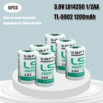 6ks Nových 3.6 V, LS14250 Li-SOCl2 1/2 AA 1200mAh Baterie Pro Saft LS-14250 Sonnenschein SL-350/S SL-750/S ER3S-TC ER3S