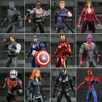 7 palcový Cosplay Super Hrdina Iron Man, Black Panther Black Widow Scarlet Witch, Ant-Man PVC Akční Obrázek Hračky