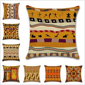 Africké umění vzory Geometrické polštář kryt Výzdoba, Křeslo, pohovka sedadlo automobilu Dekorativní povlak na polštář Domů, ložnici, přítel, děti dárek