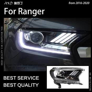 AKD Car Styling pro Ford Ranger Světlometů 2016-2017 Everest LED čelovka H7 D2H Hid Možnost Angel Eye Bi Xenonové Světlo Příslušenství