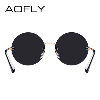 AOFLY Kulaté sluneční Brýle bez Obrouček Ženy Vintage Sluneční Brýle, Ženy, Ženy Značky Design Zrcadlové Čočky UV400 Brýle luneta de soleil