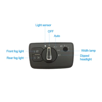 Auto světelný senzor pro passat b8 2016 až 2019 automatický spínač světlometů coming a leaving home ovládací tlačítko foglamp modul kit