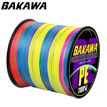 BAKAWA 4 Pramenů Super Silné Japonské PE Pletené vlasec Multifilamentní Line 300 M Pletené Šňůry pro Rybolov Vybavení 12-85LB