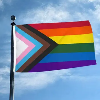 Barevné Duhové Vlajky A Bannery Pro Lesbian Gay Pride LGBT Vlajky Odolný Polyester Duhová Vlajka Populární Dekorace 90 x 150 cm