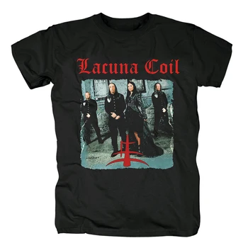 Bavlna Lacuna Coil kapely, zpěváky gothic metal Broken Crown Halo Užijte si Ticho Unisex Černé Pánské Tričko