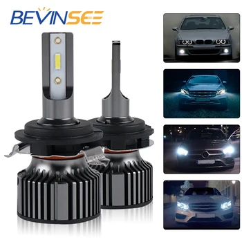 Bevinsee H7 LED Reflektor Žárovky Přizpůsobené Zásuvky 10000lm 6000K 60w Pro Audi A3 A4L A6L BMW Řady 5, X5 VW JETTA TIGUAN PASSAT