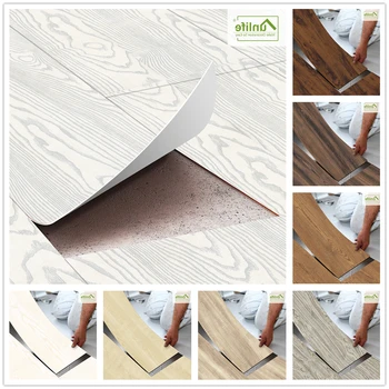 Bílé Dřevo, Obilí Papír na Podlaze PVC Samolepky na Zeď Samolepicí Vodotěsné Tapety Desce Samolepky Koupelna Obtisk