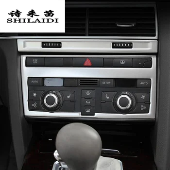 Car Styling Okno Zvedák řídícího Rámečku Spínače Dekor, Loketní opěrka Kryt Samolepky Střihu Pro Audi A6 C5 C6 Interiéru, Auto Příslušenství LHD