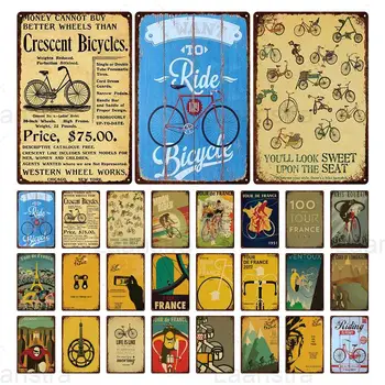 Cyklistický Závod Kovové Plechové Znamení Jízda Na Koni Kolo Vintage Plakát, Výzdoba Garáže Bar Pub Rider Club Home Room Decor Na Zeď Umění Kovové Železo Plaq
