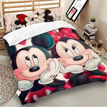Disney Mickey Minnie Mouse Povlečení Děti Karikatury Disney Povlečení povlaky na Polštáře Dvojče, Plné, Královna a King Size postel