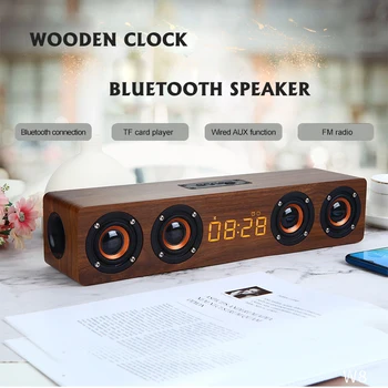 Domácí kino hi-fi Dřevěné Bezdrátový Bluetooth Reproduktor Subwoofer Kombinace fi Systém Reproduktorů Bass Music Center Sound bar pro TV PC