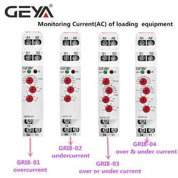 Doprava zdarma GEYA GRI8-03 Více než Aktuální, nebo Pod Aktuální Elektronické proudové Relé 0.05 A 1A 2A 5A 8A 16A proudové Relé