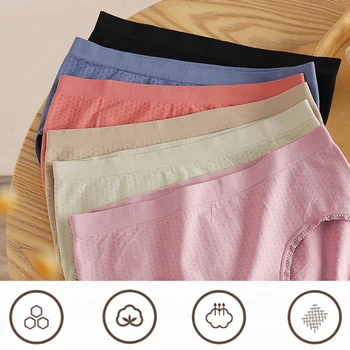 Dámské Bavlněné Kalhotky Prodyšné Kalhotky Soft Kalhotky spodní Prádlo Žena Intimní Bezešvé Vysoké Pasu Pro Ženy, Sexy Krajkové spodní Prádlo