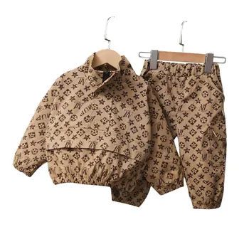 Děti oblečení set 2021 Jaro Podzim dítě chlapci dívky oblečení sady 2 Ks pláštěnka vynosit+kalhoty Kostým Pro Dívky Děti Obléci