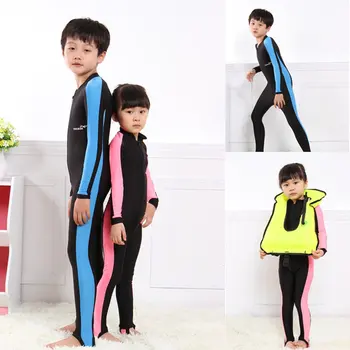 Děti Potápěčské Obleky 1mm Děti Plavky Dlouhý Rukáv Dívky Chlapci Surfování, Šnorchlování Plavecký Neopren Venkovní Vodní Sporty