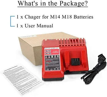 Eu Plug 18V Nářadí Lithium Baterie Nabíječka Náhradní Pro Milwaukee M18