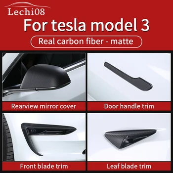 Exteriér matný uhlíkových vláken pro Tesla model 3 doplňky/car accessories model 3 tesla tři tesla model 3 carbon/příslušenství
