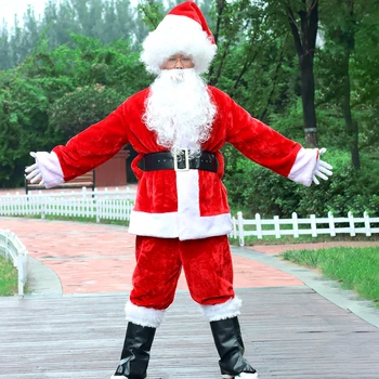 Fantasia cosplay kostým Muž Santa Claus Muži Crystal Sametové Santa Claus Klobouk na Maškarní, V Vánoční Oblecích Dospělí Muži Oblékají