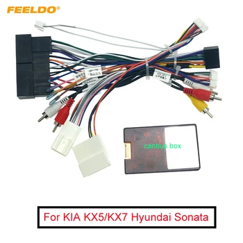 FEELDO Auto 16pin Audio Kabelový Svazek S Canbus Box & Zesilovač Pro KIA KX5/KX7 Sonata 9 Stereo Instalace Drátu Adaptér