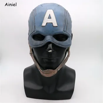 Film Captain America Cosplay Maska Plný Maska Hlavy Přilbu Superhrdina Kapitán Amerika Masky Halloween Maska Cosplay pro Dospělé Muže