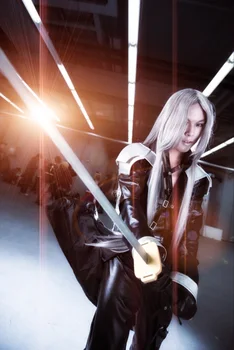 Final Fantasy VII FF7 Sephiroth Cosplay Kostým PU Kožené Oblečení+Pauldrons Halloween Karnevalové Kostýmy pro Ženy/Muži Přizpůsobit