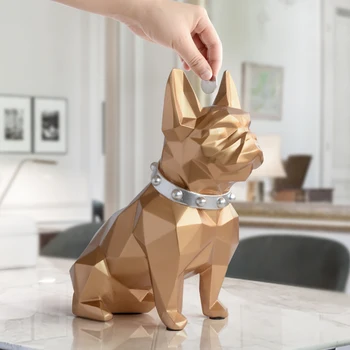 Francouzský buldoček mince banka box prasátko figurka domácí dekorace mince úložný box držák hračka dítě dárek pokladnička pes pro děti