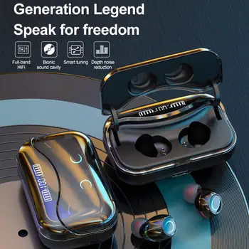 G08 TWS hi-fi Bluetooth 5.1 Sluchátka IPX7 Vodotěsné Šumu Sportovní Bezdrátová Sluchátka s LED Displejem 2000mAh Nabíjecí Box