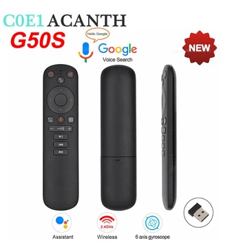 G50S 2.4 G Bezdrátové Fly Air Mouse Gyroskop, Inteligentní Hlasové Dálkové Ovládání pro Android TV Box, Projektor, Smart TV vs G20S G30S, G10S