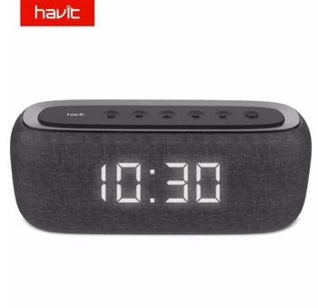 HAVIT-M29 Bluetooth Reproduktor Přenosný Domácí Reproduktor s Digital Alarm Clock 3D Stereo Enhanced Bass Reproduktor Podpora FM